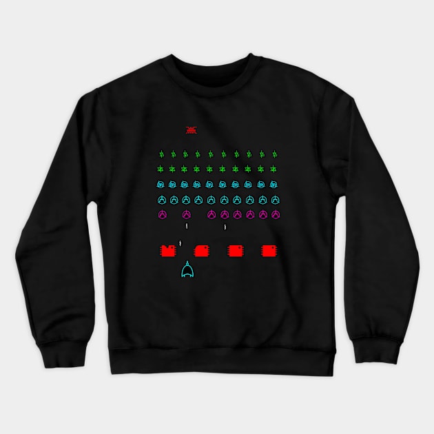 Logic Invaders Crewneck Sweatshirt by blueshift